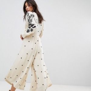 Free people embroidered jumpsuit